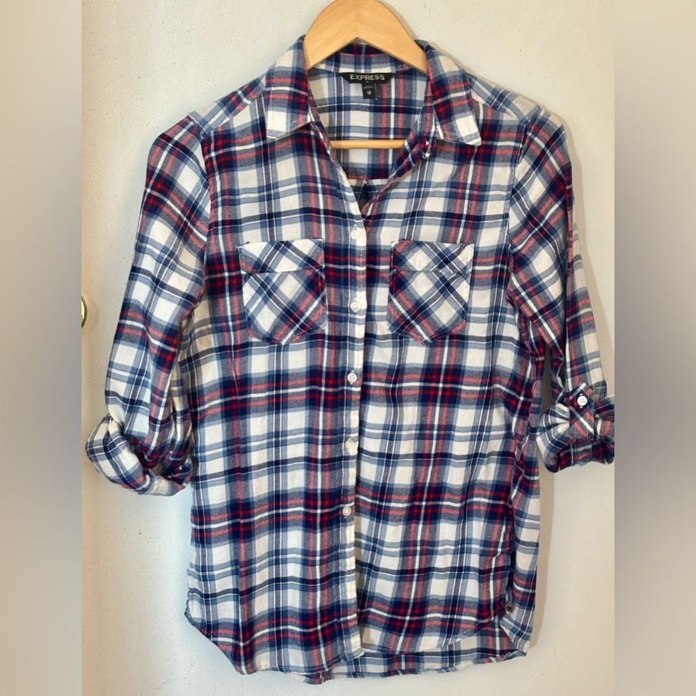 Express Women’s plaid flannel size Extra Small XS
